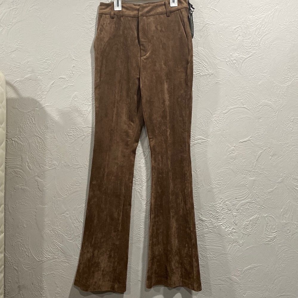 Blank nyc faux suede flare pants size 28 NWT